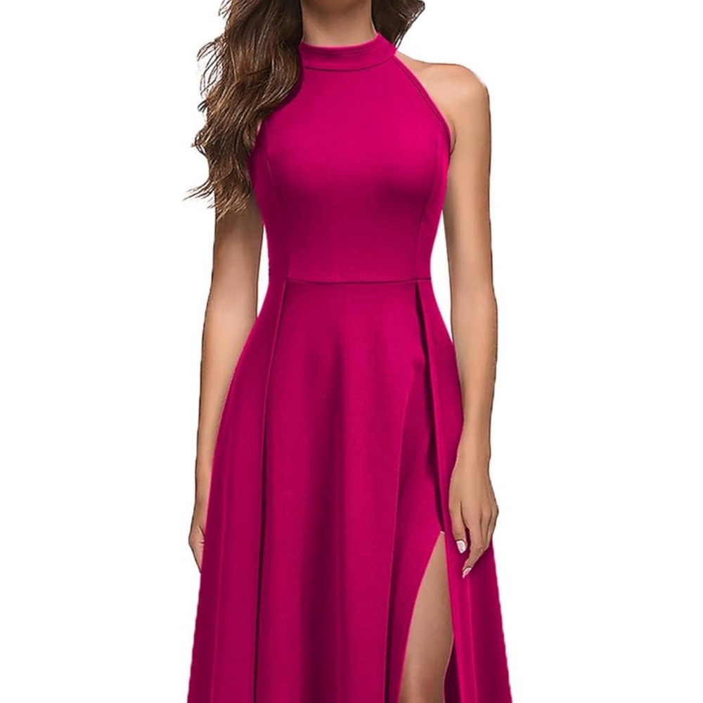 NWT MUSHARE Women's Halter Neck Maxi  Dress SZ Large